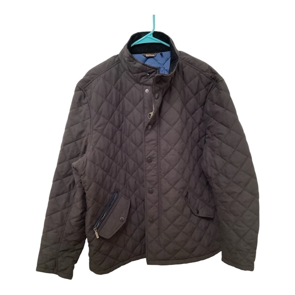Barbour Shoveler Quilted Jacket Navy Blue Mens​​​​​​​